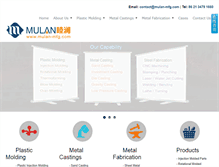 Tablet Screenshot of mulan-mfg.com